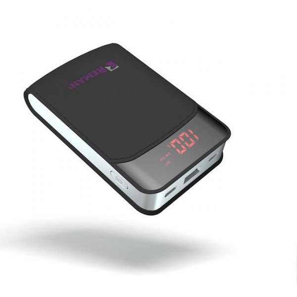 1-14-2-600x600 Reman Power Bank 10000mAh With 3 Input Type C, Micro,iPhone Black Color - Image 1