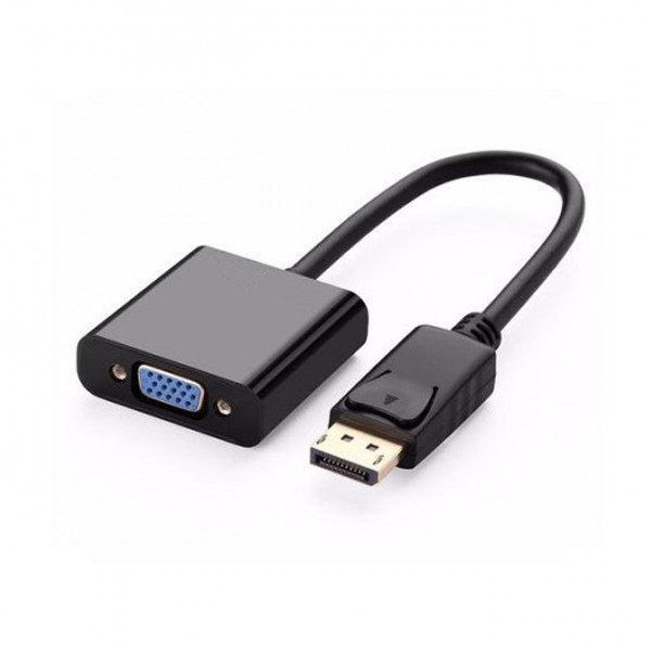 1-3-16-600x600-1-600x600 (1) Displayport To VGA Adapter Supports 1080P Black - Image 1