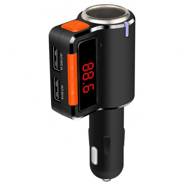 1-3-19-600x600 Fm Transmitter Car With Charger Car Mp3 Player With 2USB Charger & lighter - Image 1