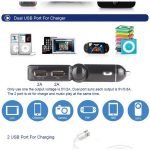 ⁦شاحن وجهاز ارسال موجات اف ام ومشغل ام بي 3 للسيارات مع 2 منفذ يو اس بي بتقنية كوالكوم للشحن السريع ومدخل صوت AUX وتشغيل الصوتيات عن طريق USB والرد علي المكالمات⁩ - الصورة ⁦5⁩