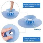 Silicone Bathtub Drain Plug Cover And Strainers - Blue - Image 5