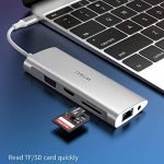 WIWU USB C Hub,11-in-1 Multiport Adapter Compatible for MacPro - Sliver - Image 5