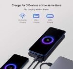 ⁦شاومي باور بنك سعة 10000 مللي امبير للهواتف الذكية شاحن لاسلكي 10W شحن سريع متوافق مع الأيفون والسامسونج⁩ - الصورة ⁦5⁩