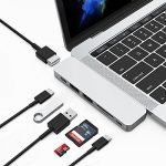 WIWU MacBook Pro Hub Adapter 7in1 for MacBook - Silver - Image 3