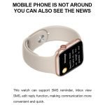 T500 Smart Watch Full Touch Screen, Massages & Calls Compatible with Android and iOS Gold Color - Image 6