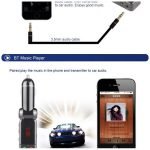 ⁦شاحن وجهاز ارسال موجات اف ام ومشغل ام بي 3 للسيارات مع 2 منفذ يو اس بي بتقنية كوالكوم للشحن السريع ومدخل صوت AUX وتشغيل الصوتيات عن طريق USB والرد علي المكالمات⁩ - الصورة ⁦4⁩