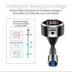 Fm Transmitter Car With Charger Car Mp3 Player Hands Free Car Kit - 4.2A Dual Port USB Car Charger - Image 5