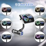 Fm Transmitter Car With Charger Car Mp3 Player for car hands free receiver Car Kit with Mic - TF Card - USB Drive - AUX Play for iPhone,iPad and Other Android Phones - BC49AQ - Image 7
