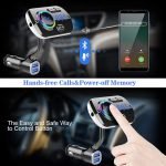 Fm Transmitter Car With Charger Car Mp3 Player for car hands free receiver Car Kit with Mic - TF Card - USB Drive - AUX Play for iPhone,iPad and Other Android Phones - BC49AQ - Image 5
