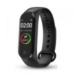 M4 Smart Watch Touch Screen Compatible with Android and iOS - Black