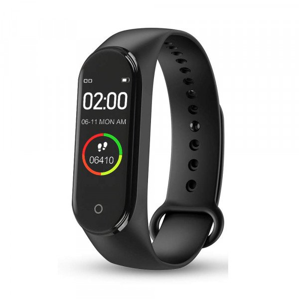 61JZ8NOJnoL-600x600 M4 Smart Watch Touch Screen Compatible with Android and iOS - Black - Image 1