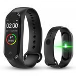 M4 Smart Watch Touch Screen Compatible with Android and iOS - Black - Image 8