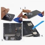 IPhone 5 battery with tools for removal and installation - Image 4