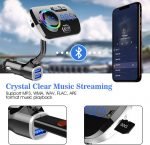 Fm Transmitter Car With Charger Car Mp3 Player for car hands free receiver Car Kit with Mic - TF Card - USB Drive - AUX Play for iPhone,iPad and Other Android Phones - BC49AQ - Image 3