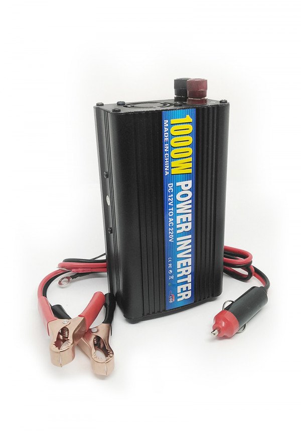 6612511-600x857 1000W Power Inverter DC 12V to AC 220V – Car Inverter with USB Port For laptopcameraphone and Many more 220 volt – Black - Image 1