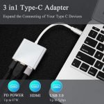 USB-C to HDMI Adapter with USB 3.0 Port and USB C Charging Port Compatible for MacBook - Image 6