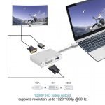 USB C to HDMI Adaptor, Type C to VGA DVI HDMI & USB 3.0 Hub 4 in 1 - Image 5