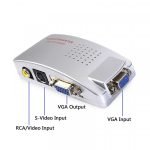 VGA to AV TV RCA Composite Converter Adapter S-Video Box for PC Laptop Windows Mac (PC to TV)-Silver (The Product Packaging Is Only Damaged And The Product Is In Good Condition) - Image 4