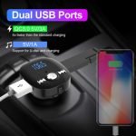 Fm Transmitter Car With Charger Car Mp3 Player for car hands free receiver Car Kit with Mic - TF Card - 2USB - for iPhone,iPad and Other Android Phones - BC40Q - Image 5