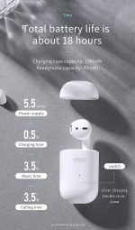 JOYROOM JR-SP1 Single Wireless Bluetooth Earphone for IPhone & Andriod White Color - Image 8