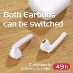 JOYROOM JR-T04S Wireless Bluetooth Earphone for IPhone & Andriod White Color - Image 3