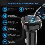 Fm Transmitter Car With Charger Car Mp3 Player for car hands free receiver Car Kit with Mic - TF Card - 2USB - for iPhone,iPad and Other Android Phones - BC40Q - Image 2