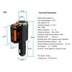 Fm Transmitter Car With Charger Car Mp3 Player With 2USB Charger & lighter - Image 7