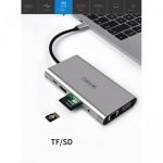 WIWU Apollo A10VHR Portable 10-in-1 USB Type-C hub Multiple Ports - Gray - Image 3