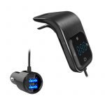 Fm Transmitter Car With Charger Car Mp3 Player for car hands free receiver Car Kit with Mic - TF Card - 2USB - for iPhone,iPad and Other Android Phones - BC39 - Image 3