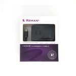 Reman Dual Home Charger with Micro to USB ChargeSync Cable Black Color