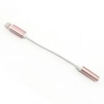 Lightning to 3.5mm Headphone Jack Adapter for iPhone Connector AUX Female Audio Rose Gold