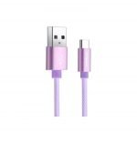 Wopow LT23 USB To Type-C Charge Cable 2.1A Fast Charge Stable Transmission 1m Data Line Aluminum Alloy Charging Interface Purple Color - Image 4