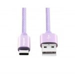 Wopow LT23 USB To Type-C Charge Cable 2.1A Fast Charge Stable Transmission 1m Data Line Aluminum Alloy Charging Interface Purple Color - Image 2