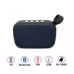 M5 Bluetooth Mini Portable Speaker With Calling – FM Radio – USB- Card Slot Compatible With All Devices Blue Color