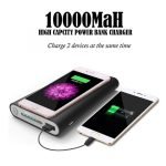 Qi Power Bank 10000mAh Wireless Charger Fast Charging for iPhone and Samsung Phone Black Color - Image 11