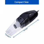 Car vacuum cleaner and cleaning seats, floors and hard and narrow places in the car Black - Image 11