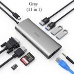 WIWU USB C Hub,11-in-1 Multiport Adapter Compatible for MacPro - Sliver - Image 4