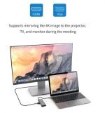 WIWU USB C Hub,11-in-1 Multiport Adapter Compatible for MacPro - Sliver - Image 3