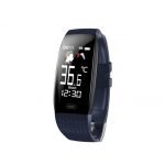 T5 Smart Bracelet with Body Temperature ECG Fitness Tracker Massages & Calls Compatible with Android and iOS Blue Color