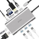 WIWU Apollo A10VHR Portable 10-in-1 USB Type-C hub Multiple Ports - Gray - Image 2