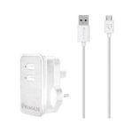 Reman Dual Home Charger with Micro to USB ChargeSync Cable