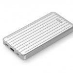 زندور باور بنك 10000 ملي امبير 18 وات فائق النحافة PD+QC3.0 لجميع اجهزة الموبايل واجهزة ماك بوك لون فضي