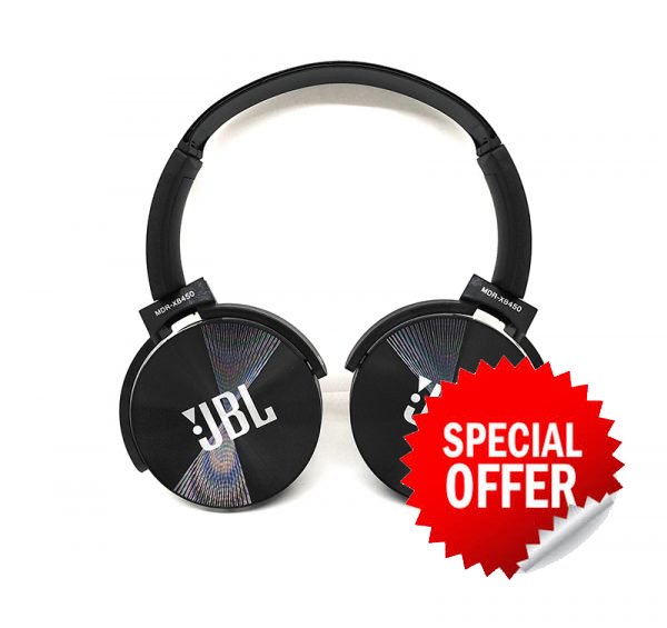 ftdjhh (3) JBL Wireless Bluetooth Headset – Microphone – FM Radio – Memory Card Slot – Foldable Compatible with mobile and computer Black Color - Image 1