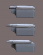 Car console and leather armrest two levels for storing things and three USB ports, background, different levels of hand rest while driving, suitable for all cars - CON-01 - Gray Color - Image 7