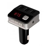 Fm Transmitter Car With Charger Car Mp3 Player 3 Quick Charging Ports For IPhone, Samsung And All Mobile Phones Black Color