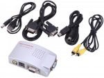 VGA to AV TV RCA Composite Converter Adapter S-Video Box for PC Laptop Windows Mac (PC to TV)-Silver (The Product Packaging Is Only Damaged And The Product Is In Good Condition) - Image 2