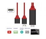 HDTV Cable HDMI HD Video Adapter 1080P Smart Converter Cable for Apple, Android and IPhone HD Plug and Play - 1m - Image 2