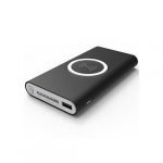 Qi Power Bank 10000mAh Wireless Charger Fast Charging for iPhone and Samsung Phone Black Color