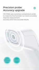 ⁦ترمومتر رقمي JOYROOM بالأشعة تحت الحمراء وعدم الاتصال المباشر قراءة سريعة شاشة LCD وذاكرة لتخزين القرائات⁩ - الصورة ⁦4⁩