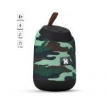 K37 Bluetooth Mini Portable Speaker With Calling – FM Radio – USB- Card Slot Compatible With All Devices Army Color
